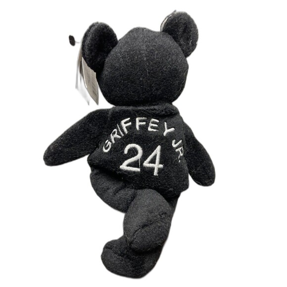 Vintage Dec 1998 Ken Griffey Jr AL H.R. Champ Black Beanie Bear Salvinos Bammers - Picture 2 of 2